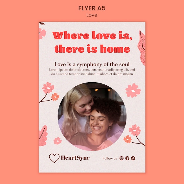 Free PSD love template design