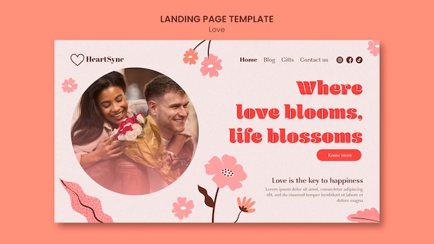 Free PSD love template design