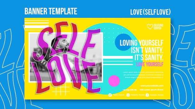 Love yourself banner template