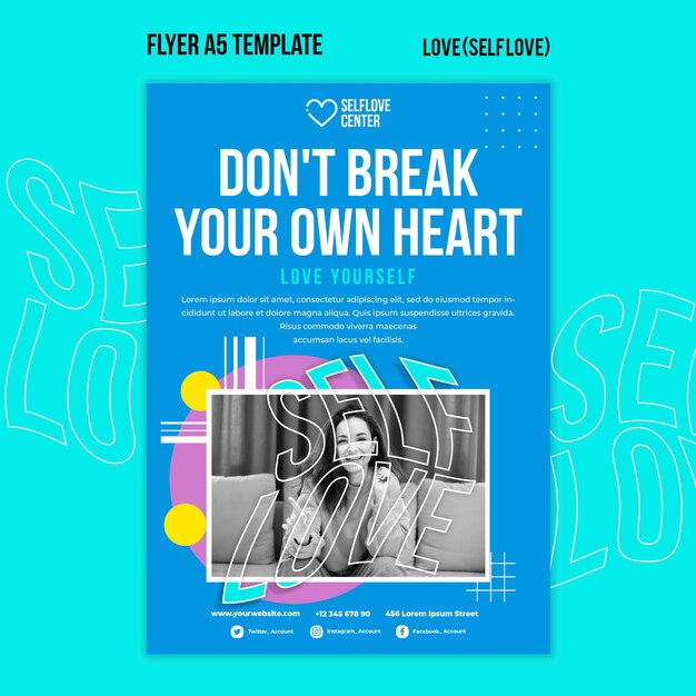 love yourself flyer template