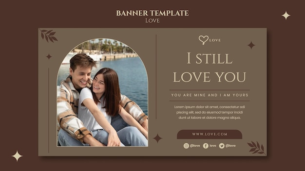 Free PSD lovely couple banner template