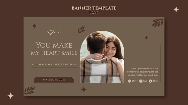 Free PSD lovely couple banner template