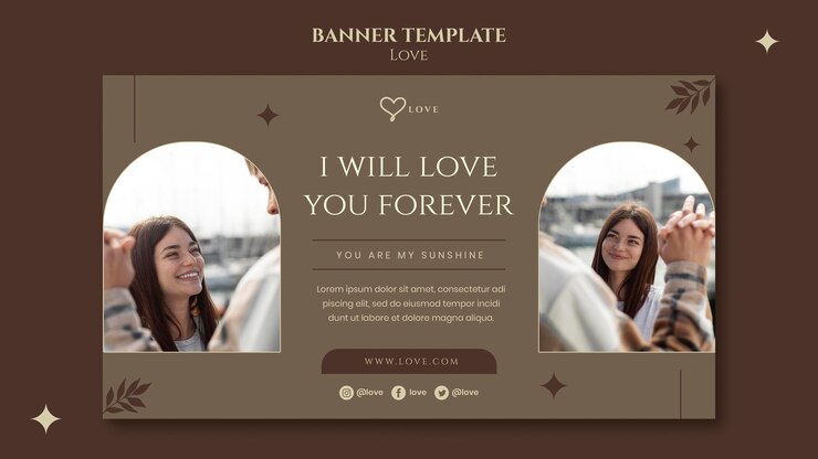 Free PSD lovely couple banner template