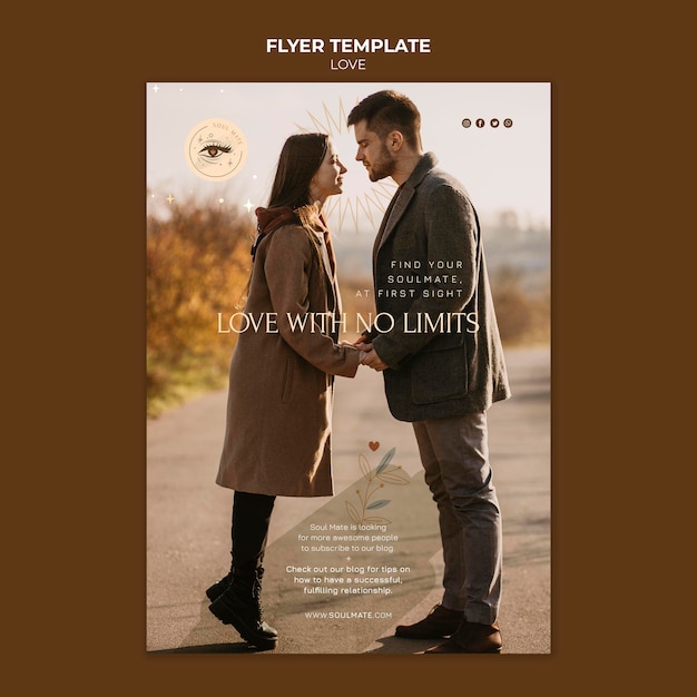 Free PSD lovely couple print template