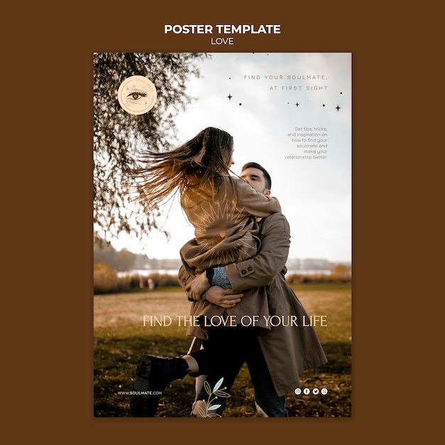 Free PSD lovely couple print template