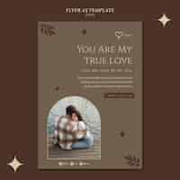 Free PSD lovely couple print template