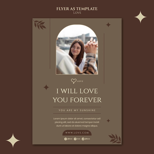 Free PSD lovely couple print template