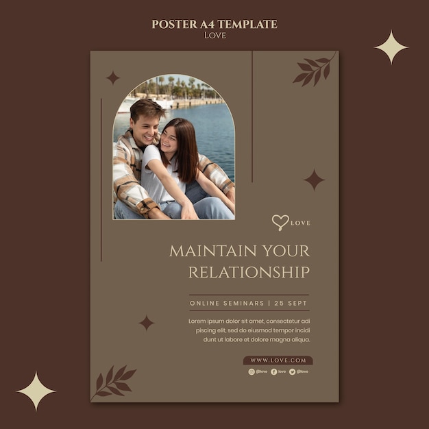 Free PSD lovely couple print template