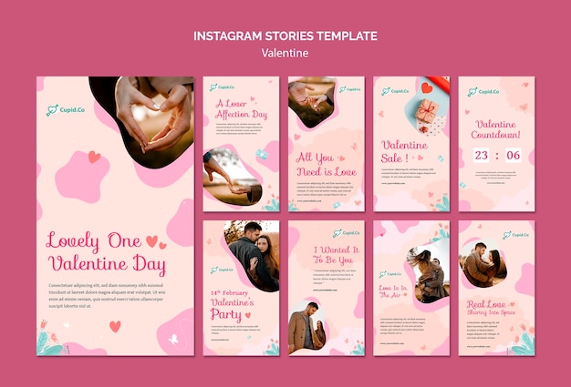 Lovely one valentine's day instagram stories template