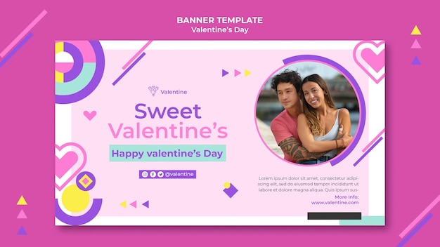 Lovely valentine's day banner template