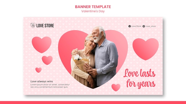 Bel modello di banner di San Valentino