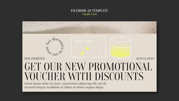 Free PSD loyalty card template design