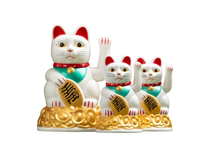 Free PSD lucky cat still life