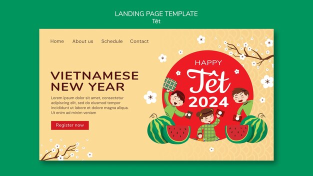 Lunar new year landing page template