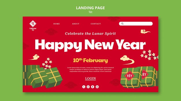 Lunar new year landing page template