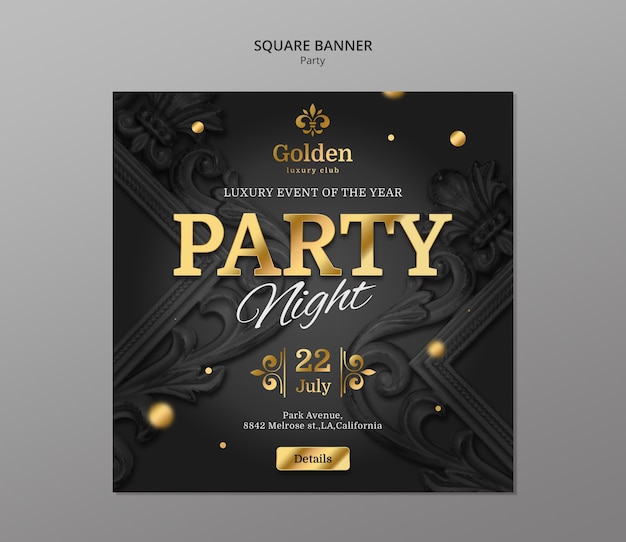 Luxurious party  template design