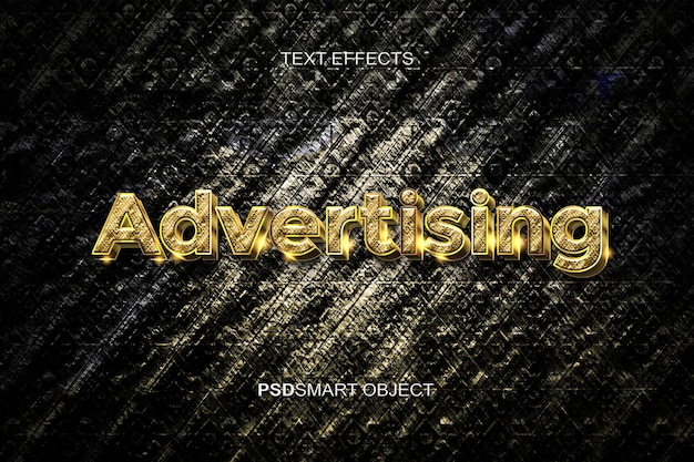 Luxury advertising gold text effect logo mockup