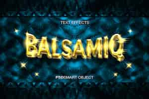 無料PSD 豪華なbalsamiqゴールドの3dテキストスタイルのモックアップ