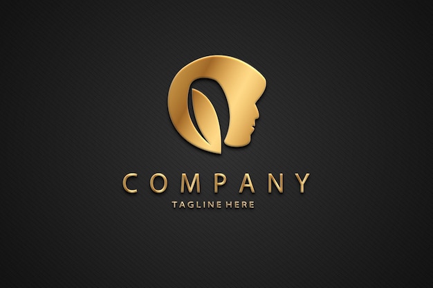 Luxury beauty logo mockup