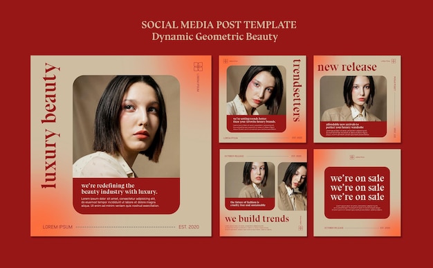 Luxury Beauty Store Social Media Post Template – Free PSD Download