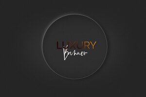 luxury circular banner on black background