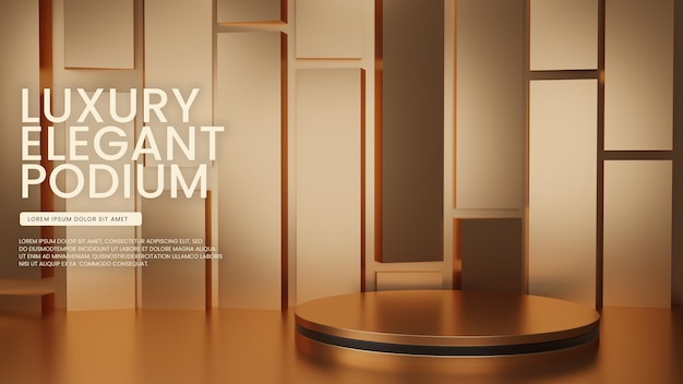 Luxury glossy geometric podium
