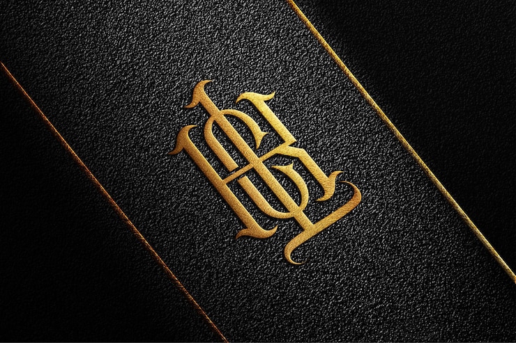  Luxury gold logo mockup Premium Psd