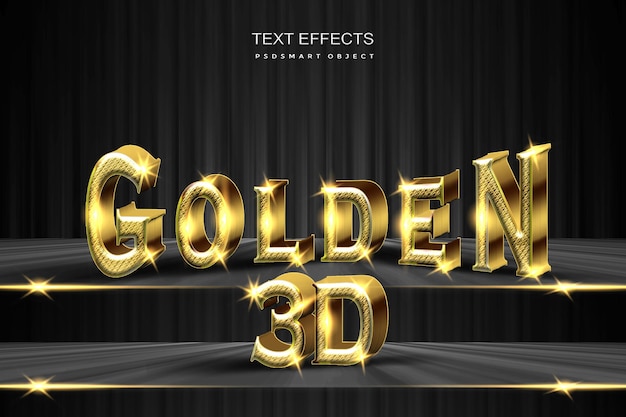 Luxury golden 3D background mockup