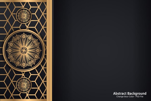 Luxury invitation card design with mandala pattern Vintage ornament template Can be used for background and wallpaper