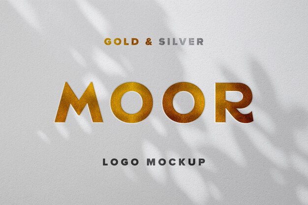 Luxury logo mockup on white paper