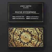 Free PSD luxury mandala business card