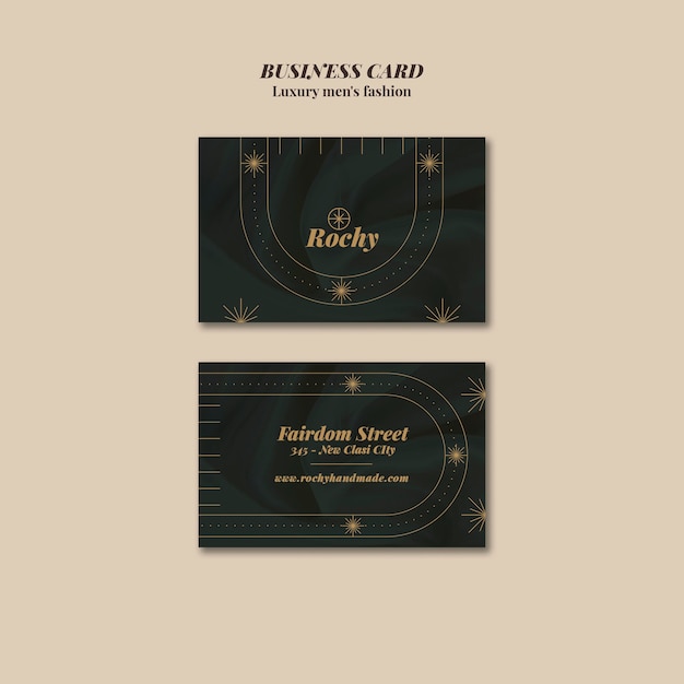 Luxury Men’s Fashion Business Card – Free PSD Template for Download