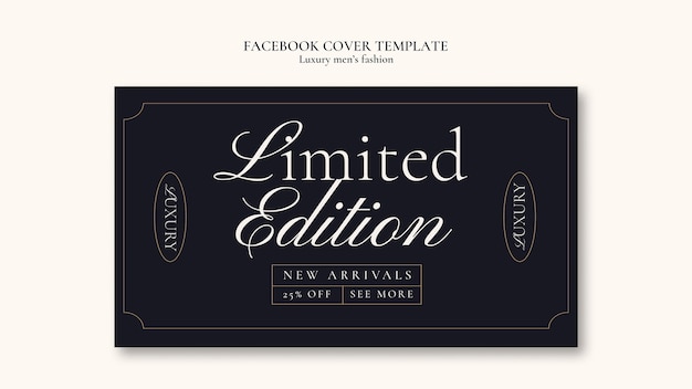 Free PSD luxury men's fashion facebook cover template