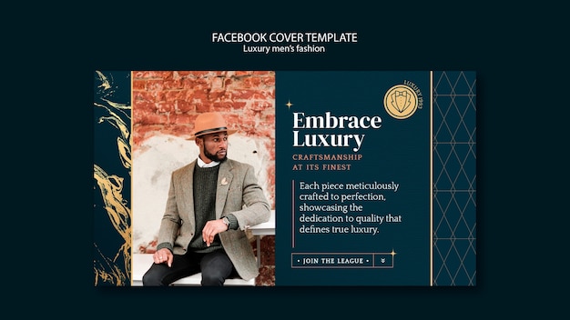 Free PSD luxury men's fashion facebook cover template