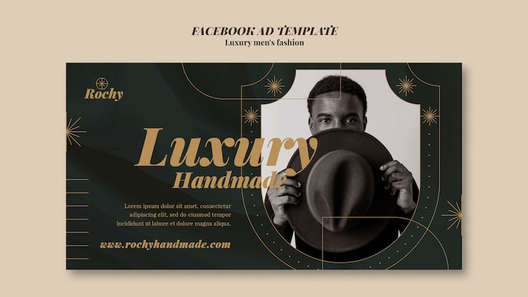 Free PSD luxury men's fashion facebook template