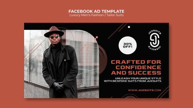 Free PSD luxury men's fashion template design