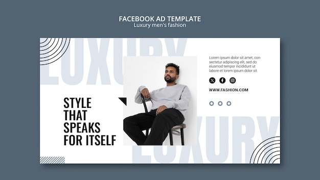 Free PSD luxury men's fashion template design