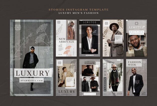Luxury men’s fashion template design