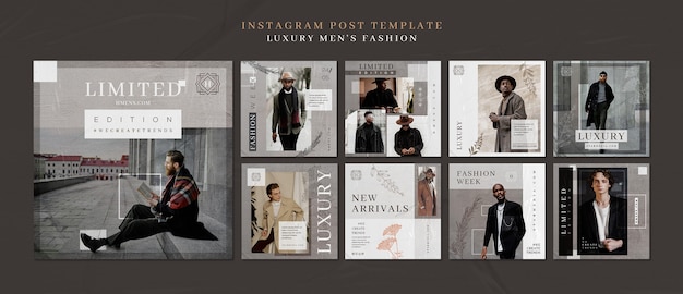 Luxury men’s fashion template design