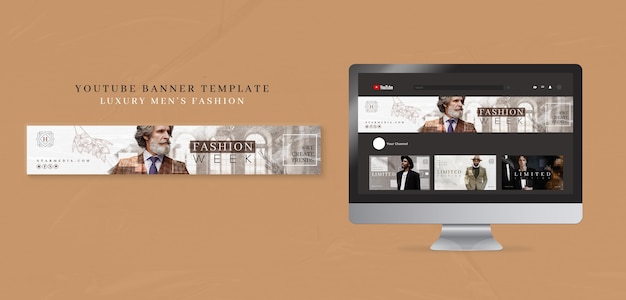 Free PSD luxury men’s fashion template design