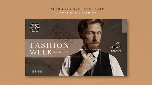 Free PSD luxury men’s fashion template design