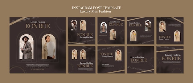 Luxury men’s fashion template design