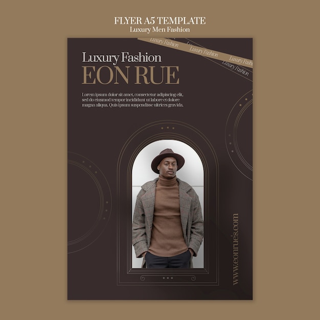 Free PSD luxury men’s fashion template design