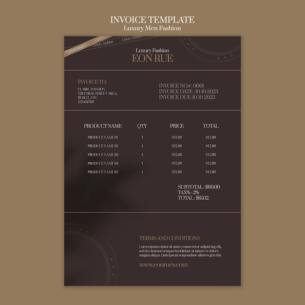 Luxury men’s fashion template design