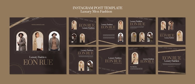 Luxury men’s fashion template design