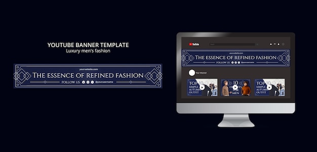 Luxury men's fashion youtube banner