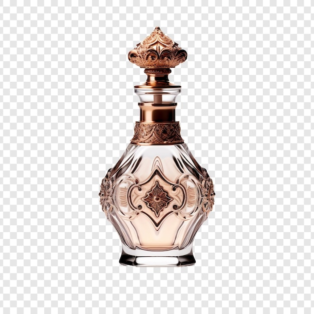 Free PSD luxury perfume bottle png isolated on transparent background