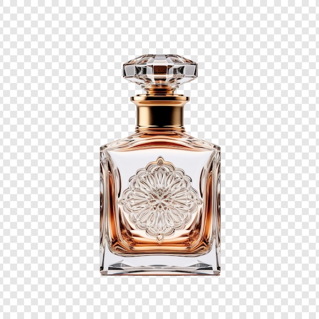 Free PSD luxury perfume bottle png isolated on transparent background