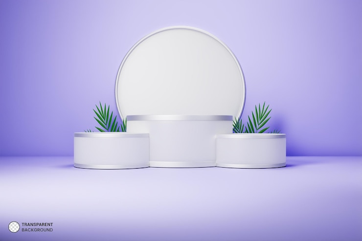 Free PSD luxury podium for product presentation 3d render