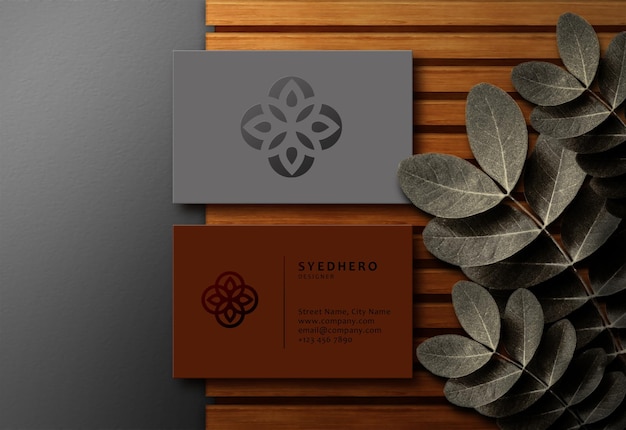 Luxury premium modern editable business card mockup